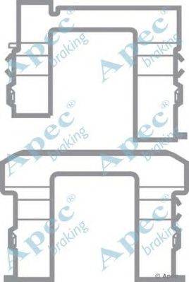 Комплектующие, тормозные колодки APEC braking KIT443