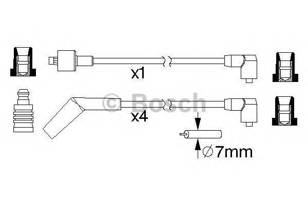 Комплект проводов зажигания BOSCH 0 986 357 152