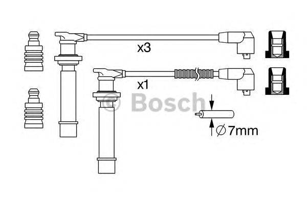 Комплект проводов зажигания BOSCH B239