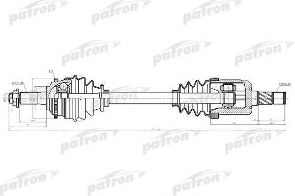 Приводной вал PATRON 803926