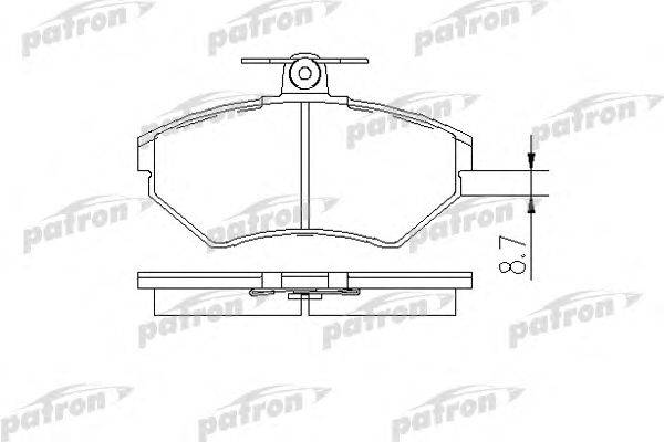 Комплект тормозных колодок, дисковый тормоз PATRON PBP1289