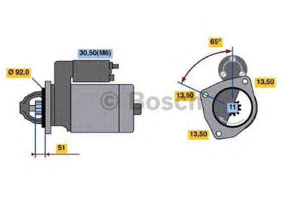 Стартер BOSCH 0 001 371 006