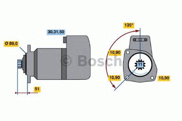Стартер BOSCH 0001416030
