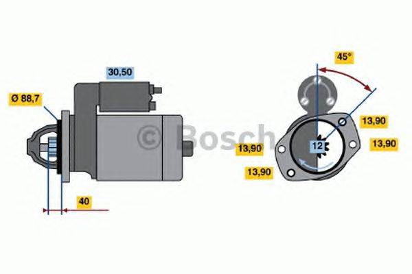 Стартер BOSCH 0 986 018 651