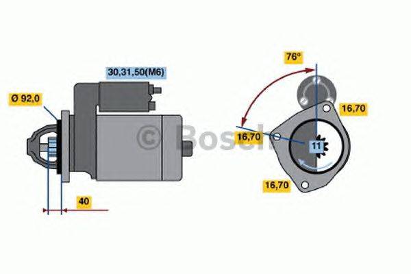 Стартер BOSCH 0 986 018 800