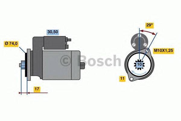 Стартер BOSCH 0986023970