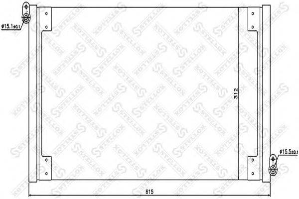 Конденсатор, кондиционер STELLOX 1045752SX