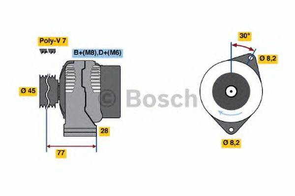 Генератор BOSCH 0986041361