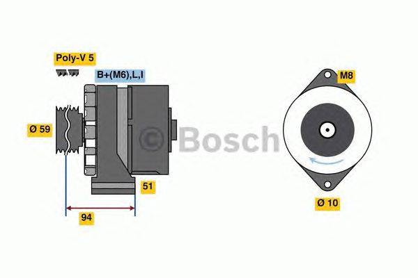 Генератор BOSCH 0986080760