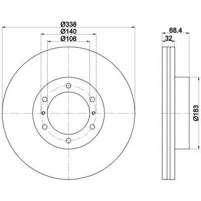 Тормозной диск HELLA PAGID 8DD 355 116-891