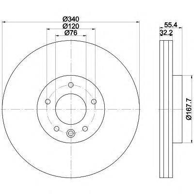 Тормозной диск HELLA PAGID 8DD 355 117-251