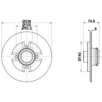 Тормозной диск HELLA PAGID 8DD 355 117-311