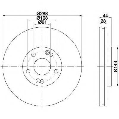 Тормозной диск HELLA PAGID 8DD 355 108-451