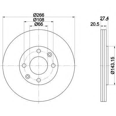 Тормозной диск HELLA PAGID 8DD 355 102-051