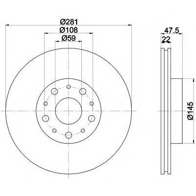 Тормозной диск HELLA PAGID 8DD 355 109-031