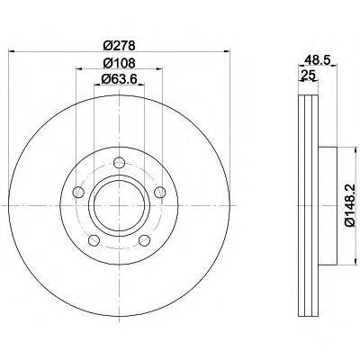 Тормозной диск HELLA PAGID 8DD355119491