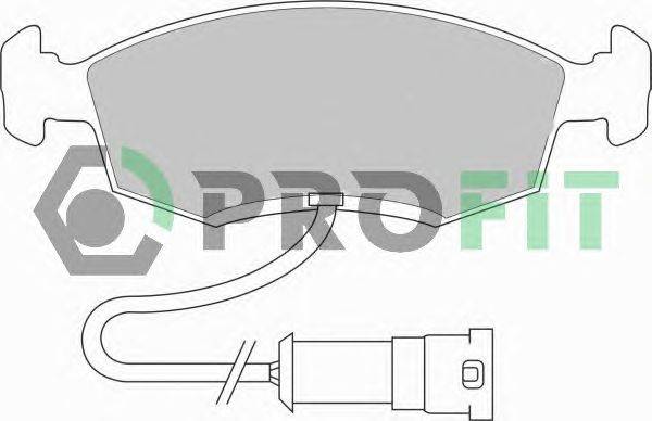 Комплект тормозных колодок, дисковый тормоз PROFIT 50000276