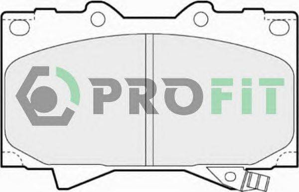 Комплект тормозных колодок, дисковый тормоз PROFIT 5000-1456