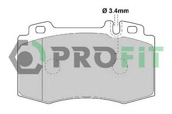 Комплект тормозных колодок, дисковый тормоз PROFIT 5000-1661