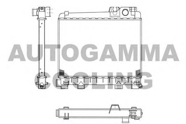 Радиатор, охлаждение двигателя AUTOGAMMA 102038