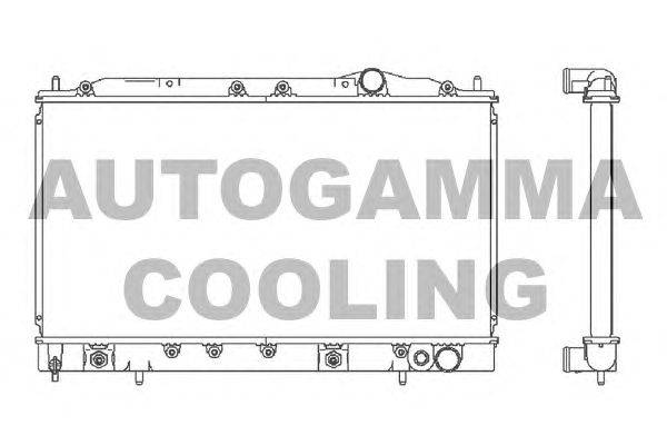 Радиатор, охлаждение двигателя AUTOGAMMA 103163