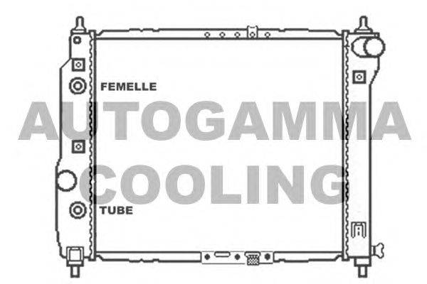 Радиатор, охлаждение двигателя AUTOGAMMA 103839