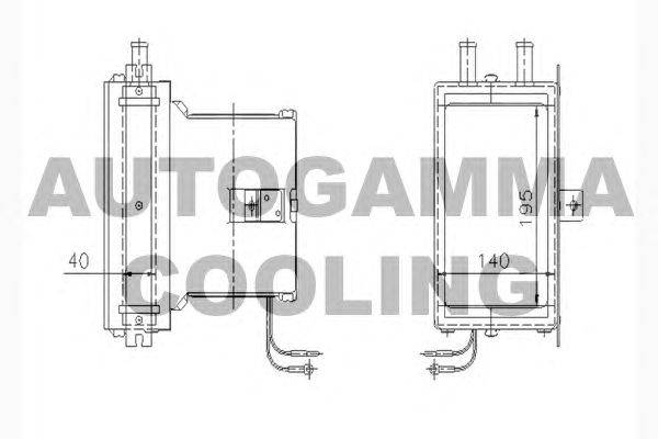 Теплообменник, отопление салона AUTOGAMMA 104352