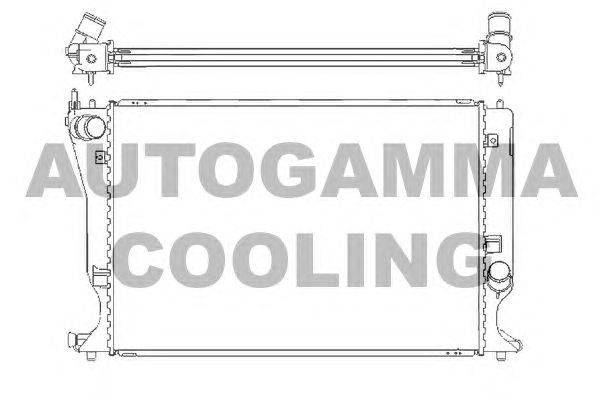 Радиатор, охлаждение двигателя AUTOGAMMA 104427