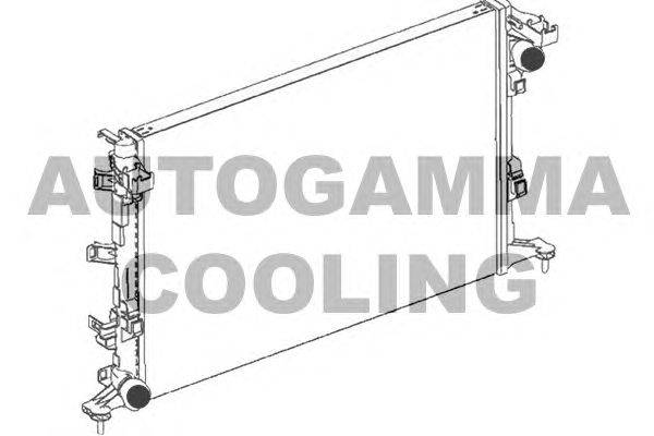 Радиатор, охлаждение двигателя AUTOGAMMA 105176