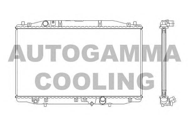 Радиатор, охлаждение двигателя AUTOGAMMA 105211