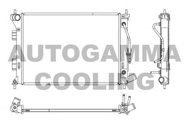Радиатор, охлаждение двигателя AUTOGAMMA 107139