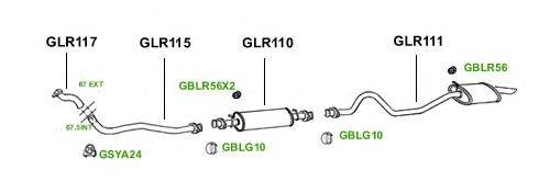 Система выпуска ОГ GT Exhaust 1015