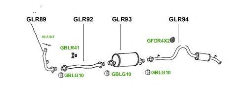 Система выпуска ОГ GT Exhaust 1040