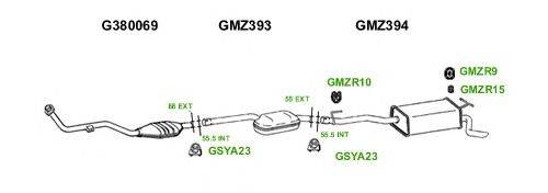 Система выпуска ОГ GT Exhaust 1164