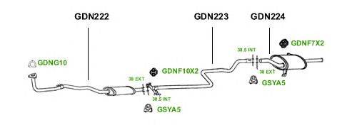 Система выпуска ОГ GT Exhaust 1386