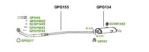 Система выпуска ОГ GT Exhaust 1499
