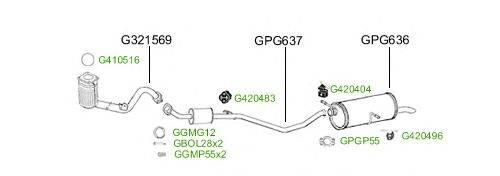 Система выпуска ОГ GT Exhaust 1646
