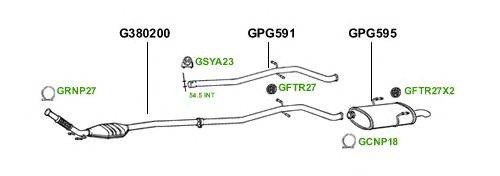 Система выпуска ОГ GT Exhaust 1716