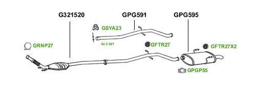 Система выпуска ОГ GT Exhaust 1717