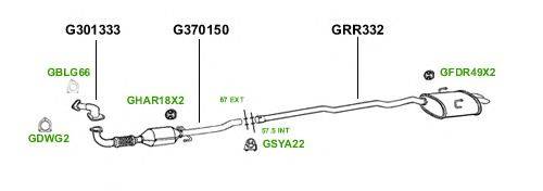 Система выпуска ОГ GT Exhaust 1969