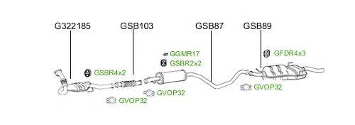 Система выпуска ОГ GT Exhaust 2036