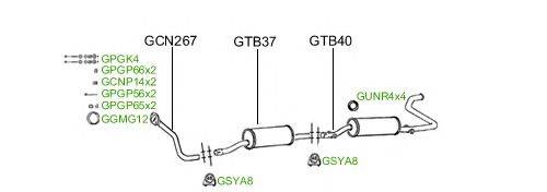 Система выпуска ОГ GT Exhaust 2243