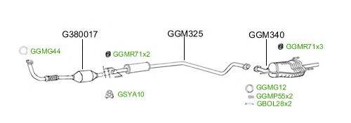 Система выпуска ОГ GT Exhaust 2465