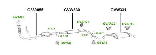 Система выпуска ОГ GT Exhaust 2852