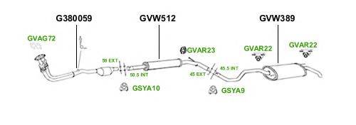 Система выпуска ОГ GT Exhaust 2853