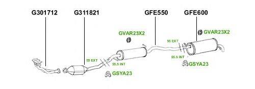 Система выпуска ОГ GT Exhaust 2873