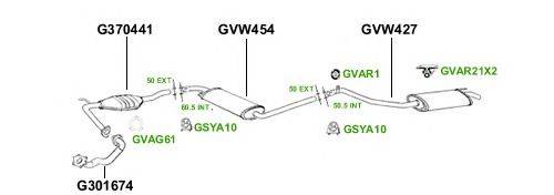 Система выпуска ОГ GT Exhaust 2882