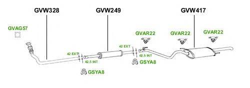 Система выпуска ОГ GT Exhaust 2916