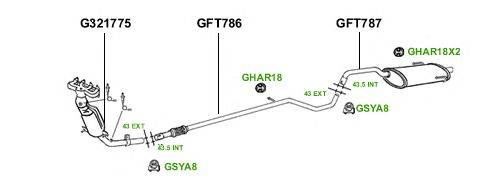 Система выпуска ОГ GT Exhaust 3762