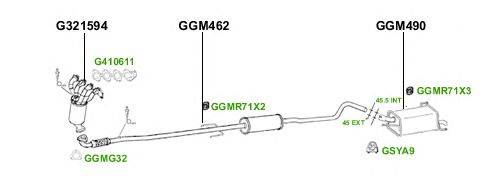 Система выпуска ОГ GT Exhaust 4422